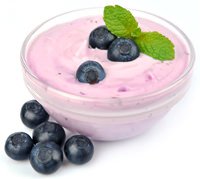 Yogurt and Blueberries